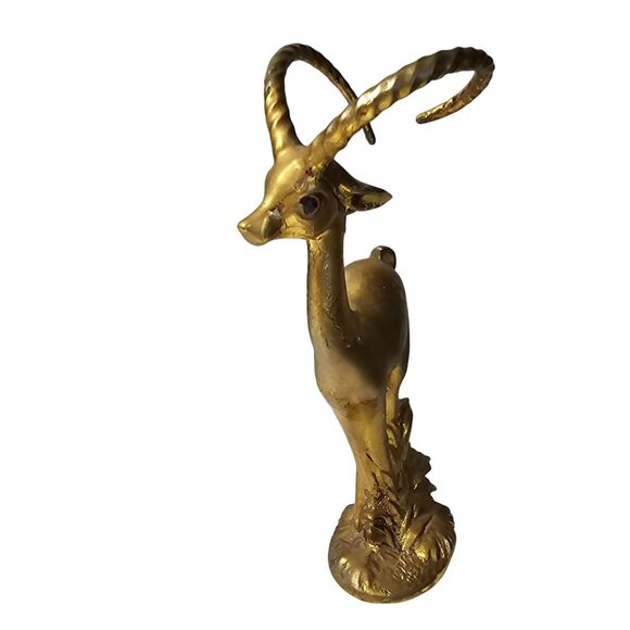 RARE Freeman McFarlin George Good Ibex Antelope Deer Gold Figurine - Picture 5 of 12